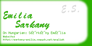 emilia sarkany business card